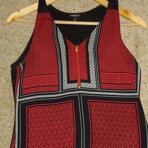 Express Silk Zip Front Tank